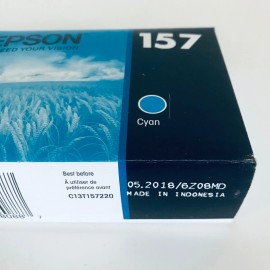 Epson 2017-2018 Genuine Epson Ink 157 Cyan T157220 Epson Stylus R3000 Sealed OEM Box