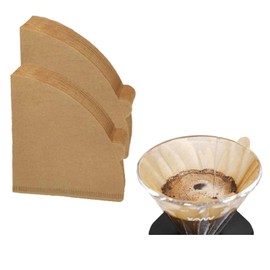 Coffee Filter, For 1 - 4 Cups, V-Shaped Filter Paper, 100 Pieces, Brown, Camping, Outdoors, Coffee House, Antique, Wedding, Celebration, Gift, Birthday, Women, Men, 60th Birthday, Retirement,