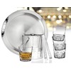 Godinger Bar Set Stainless Steel Hammered and Glass with Ice