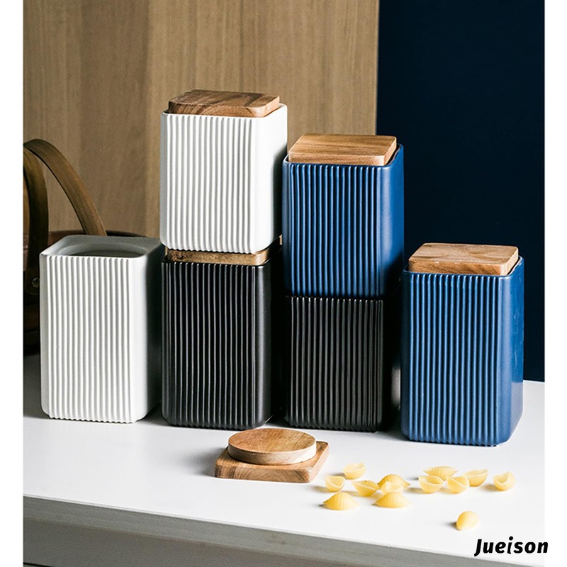 Jueison Ceramic Storage Jars Modern Elegant Highly Polished Airtight Storage