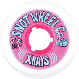 57mm Snot Wheel Co. X-Rays Clear/Pink Skateboard Wheels - 80a with Viper Strike Skateboard Bearings 8mm Precision ABEC 7 Skateboard Bearings - Bundle of 2 Items