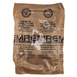 Genuine Military MRE - Menu 21 Lemon Pepper Tuna with 2026 Inspection Date - MRE Meals Ready To Eat