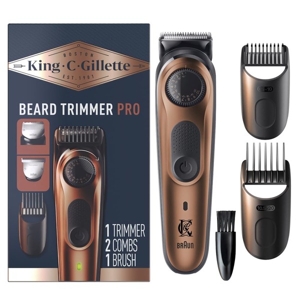 Gillette King C. Gillette Beard Trimmer PRO, 40 Length Settings,