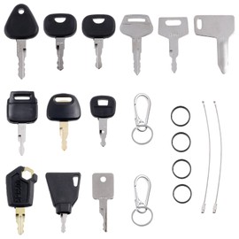 boeyeleny 21-Piece Replacement Ignition Key, Construction Machinery Key Set, Ignition Key Set, Excavator Key Construction Machinery Key Set for Machines, Universal Engine Start Switch