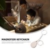 Magnifying Keychain Portable Foldable 15X Metal Magnifier Keychain for Reading