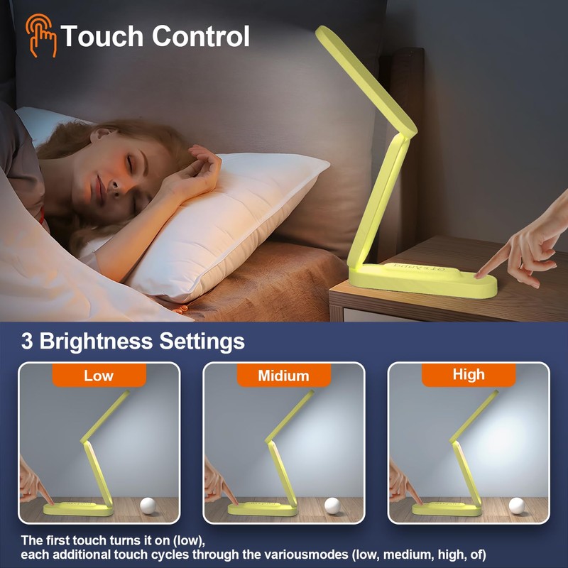 Giryuhd LED Desk Lamp for Office Home & Battery Operated