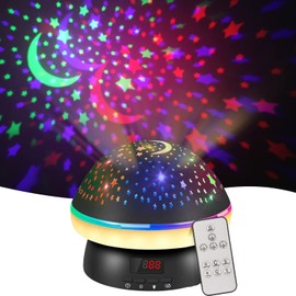 DQMOON Gifts for 4-10 Year Old Kids, Girls Gifts Timer Rotation Star Projector Night Light for Kids Age 4-9, Boys Toys Birthday Presents for Girls Party Room Decoration Lamp Christmas Stocking Fillers for 4+