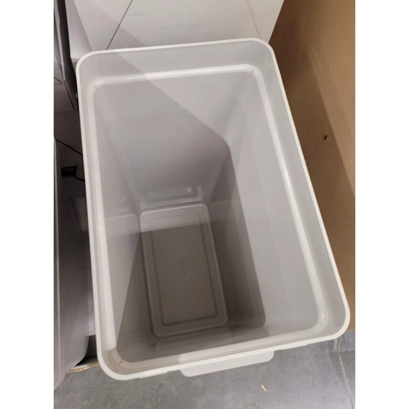 IKEA NEW HÅLLBAR Garbage Bin Pale w/lid gray 35L/9 gall