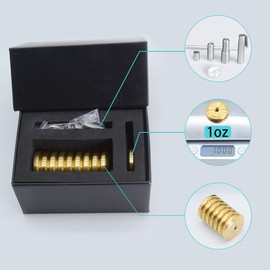 BICASTER Archery Stabilizer Weights Stainless Steel Total 10 Ounces (Gold/Silver)
