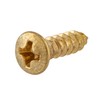 #5 x 1/2" Brass Oval Head Phillips Drive Wood Screws