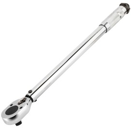 Powerbuilt Micrometer Torque Wrench, 1/2-Inch Drive, Reversible Ratchet Clicks, Lockable, 30 to 150 Foot Pound Range - 644999