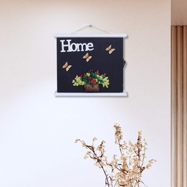 ACCENT COLLECTION HZ Rustic Wooden Wall Key Holder, 8" Decorative Key Hanger 3 Double Hooks Organizer for Home Office Entryway, Unique Gifts