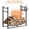GRAFFY Firewood Rack, 33” Solid Log Holder w/Paint-coated Surface, 2