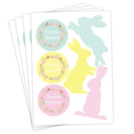 Papierdrachen Easter Stickers, Stickers for Easter, Wrap and Decorate Easter Gifts, Design 16
