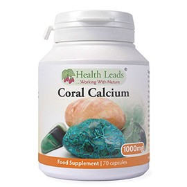 Health Leads ...Working With Nature High Strength Coral Calcium 1000mg x 70 Capsules (100% Additive Free Supplements)