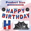 Spider Birthday Decorations, Pre-Strung Spider Theme Happy Birthday Banner Sign