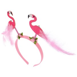 COLLBATH Flamingo Headband for Women and Men Fun Headdress for Hawaiian Parties Beach Vacations and Carnival Celebrations Comfortable and Design for Eye-catching Style