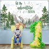 Adventure Awaits Baby Shower Backdrop Decorations, Pine Tree Mountain Wilderness