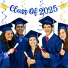 2025 Class Graduation Party-Decorations Banner-Streamers - 21pcs Navy Blue White