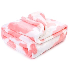 Soft Throw Blanket Fleece Pink Blanket for Kids Lightweight Cozy Fuzzy Blanket Gifts Home Decor for Girls Women Toddler