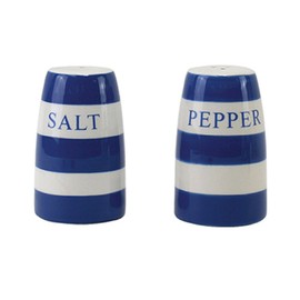 Blue Band Salt & Pepper Shakers