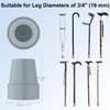 supregear Cane Tips (4-Pack), Non-Slip Stable 19 mm Replacement Cane