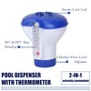 Soap Dispensers Floating Swimming Pool Chemical Chlorine Dispenser with Thermometer