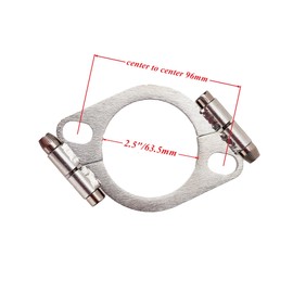 Jxsaboorle 2 Sets 2-1/2 Inch Split Exhaust Flange Repair Kit,2 Bolt 2.5''/63.5mm Flat Split Flange Repair Replacement kit Exhaust Flange Connection Kit (2.5 Inch)