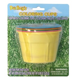 KDZO Happy Easter Egg Dying Coloring Cups Dudley's Vacuform Coloring Cups with Dye Tablets Perfect for Decorating Easter Eggs Party Decor Set of 2
