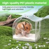 Hamster Multifunctional Hideout House,3 in 1 Feeder,Water Bottle,Sand Bath Box,Removable