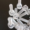 Pack of 60 Transparent Clear Plastic Acrylic Thumbscrews, slotted+knurled M5