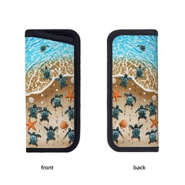 JIEXUTE Turtles Beach Glasses Pouch Soft Eyeglasses Bag Unisex Eyewear Case Light Neoprene Portable Sunglasses Bags for Women Girl Men