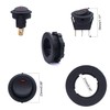 weideer 12V Round Rocker Switch with Shell Red LED Light
