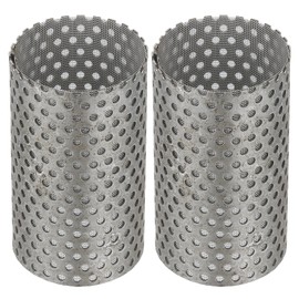 PATIKIL 2 Pcs 35mm OD Strainer Mesh, 58mm H 80 Mesh Screen Y Shaped Strainer Filter Valve Mesh Screen 304 Stainless Steel Double Layer Strainer Mesh for Debris Pump Water Oil Separation