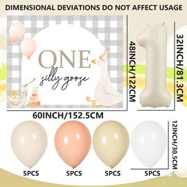 One Silly Goose Birthday Decor One Silly Goose Birthday Decor Girl Silly Goose Birthday Balloons Goose Theme Party Supplies