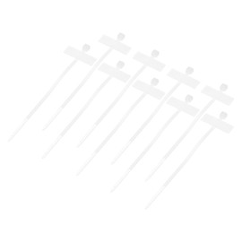 sourcing map 100pcs Marker Cable Zip Ties, 4 Inch Self-Locking Labels Zip Tie Wraps, Wire Tags Ties Strap for Indoor and Outdoor, 1/8",White