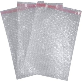 Bubble Pouches Self Seal Bubble Pouches Clear Bubble Wrap Peel And Seal Strip 30mm Lip Clear Pouches Self Seal Envelop 180mm x 235mm (7''x9.25'') - 25-300 Pouches HTUK (300)