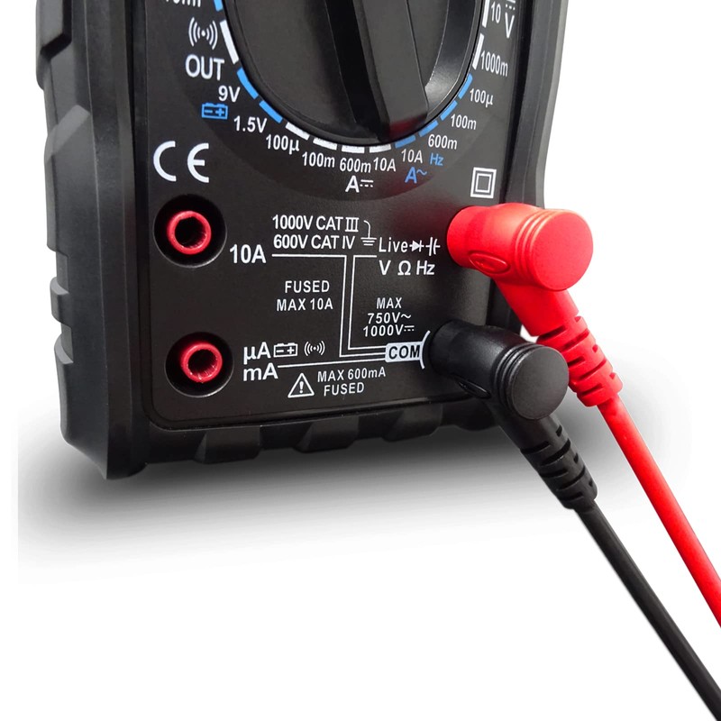 Cleqee 2PCS Multimeter Test Leads, 4mm Banana Plug to Crocodile
