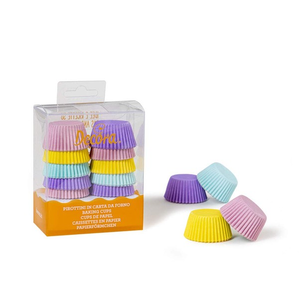 DECORA 0339744 Paper Cases Mixed Pastel Colours 32 x 22