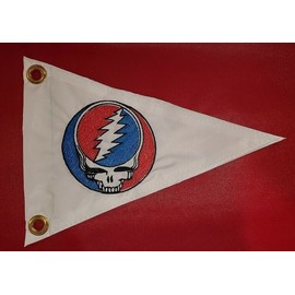 Devil Woman Flags Custom Grateful Dead Stealie Triangle Safety Flag Burgee SAILBOAT  KAYAK trike