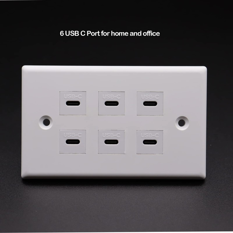 MOTONG 6Ports USB Type C Wall Power Charger Charing Outlet