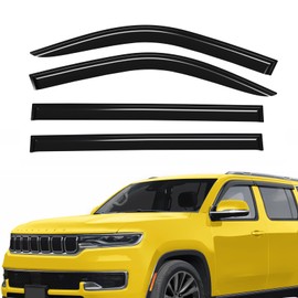 Extra Durable Window Deflectors Tape-On Window Visors Rain Guards Fit for Jeep Wagoneer L 2023-2026, Sun Visors, Wind Vent for Shades, Exterior Car Accessories - 4pcs. AG0640