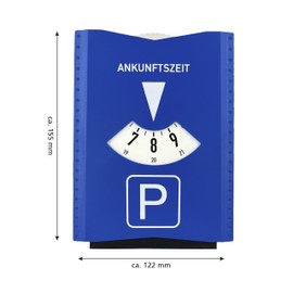Truento Parking Disc with Ice Scraper and Rubber Lip Made of Plastic for Car, Truck and Motorcycle – Includes 3 x Shopping Trolley Token – Approved according to German Road Traffic Regulations