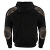 Milwaukee Leather Men's CE Approved Armored Hoodie with Reinforced Fibers
