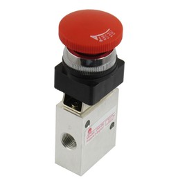 XYBSDBTNR JM-60 13mm Thread 2 Position 3 Way Red Mushroom Button Air Mechanical Valve