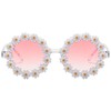 Dollger Retro Flower Glasses for Womens Girls Round Daisy Sunglasses
