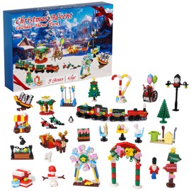 2024 Advent Calendar Christmas Building Set, City Park Holiday Countdown Playset with 24 Daily Collectible Surprises, Christmas Gifts for Party Favors, Kids 6+