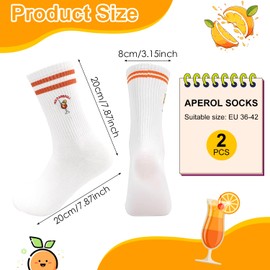 Cezlstesy Aperol Socken Aperol Geschenk, Lustige Tennissocken mit Motiv, Aperol Spritz Socken 36-42 Baumwolle für Damen Herren, Sportsocken, Geschenk für Aperol-Liebhaber (Holy)