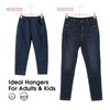 GUANJUNE Thin Trouser Hangers, Non-Slip Pant Hangers with Adjustable Clips,