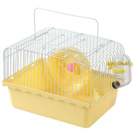 TKY Hamster Carry Case, Hamster Carrying Case, Pet Cage, Wire Mesh, Going Out Small Animals, Travel, Hospital, Traveling (Yellow)